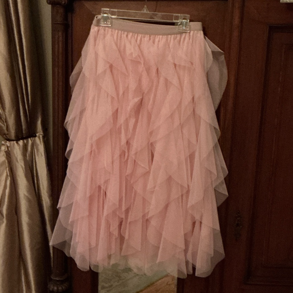 Pink Layered Tulle Skirt